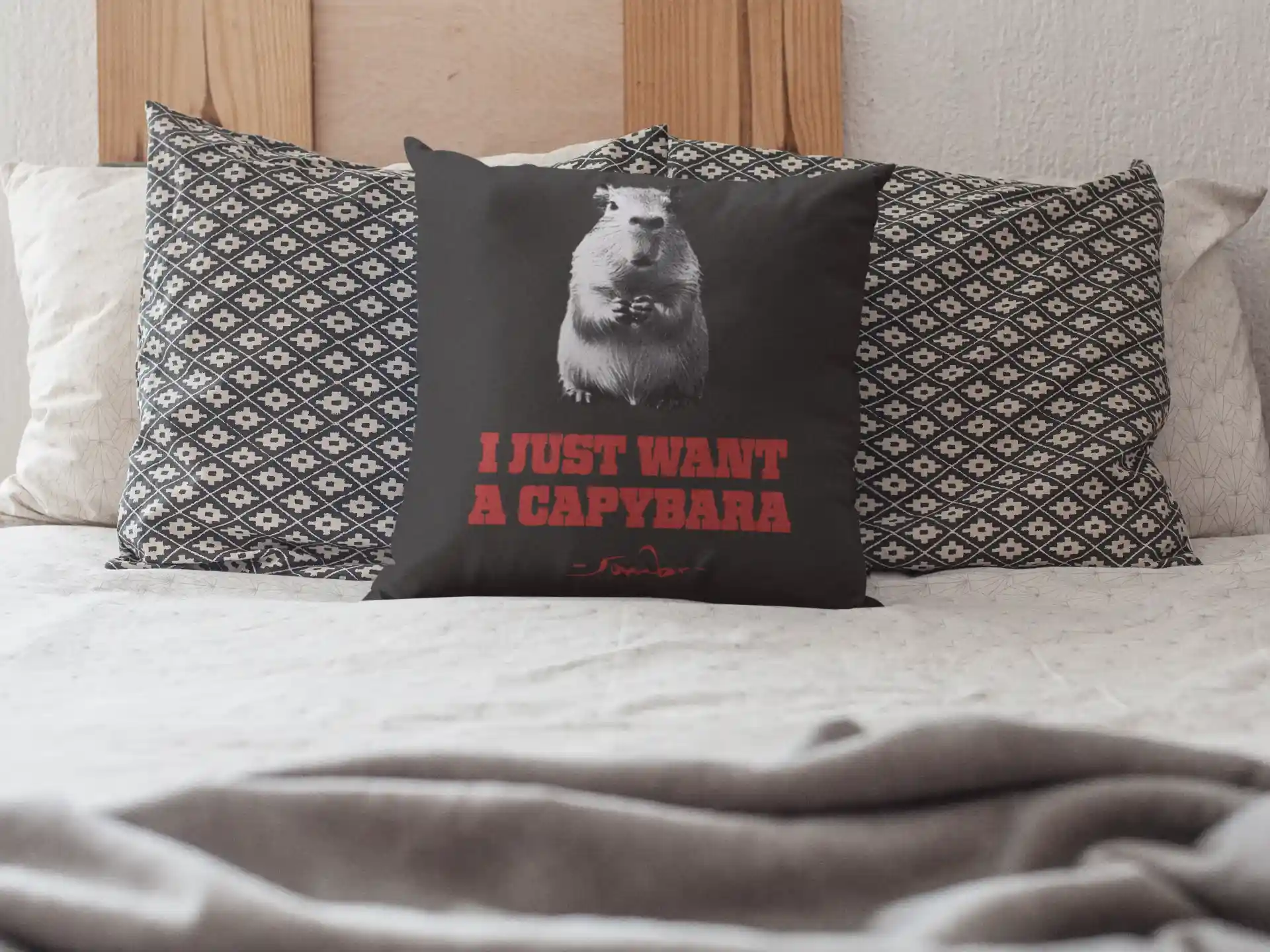 I Just Want A Capybara Pillow Case - Image 2
